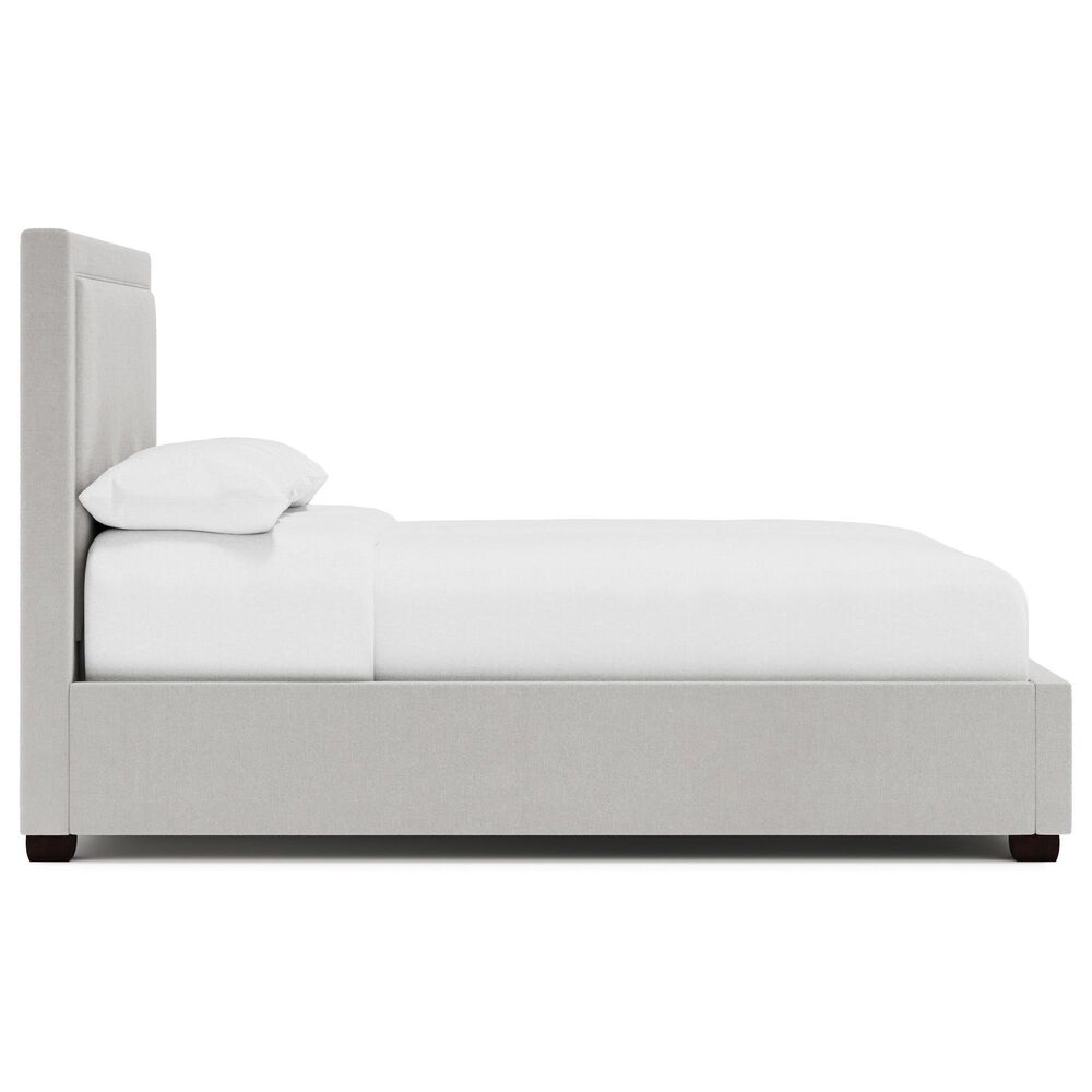 Bernhardt Morgan King Upholstered Panel Bed in White and Cream, , large