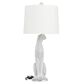 Maple and Jade Polystone Glam Table Lamp in White, , large