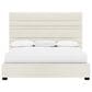 Bernhardt Murray Queen Upholstered Panel Bed in White and Cream, , large