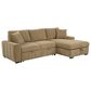 Coaster Pastrana Stationary Right Arm Facing Chaise Sleeper Sectional Sofa in Camel, , large