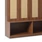 HOMLUX 6-Hook Hall Tree with 2-Rattan Doors in Walnut, , large