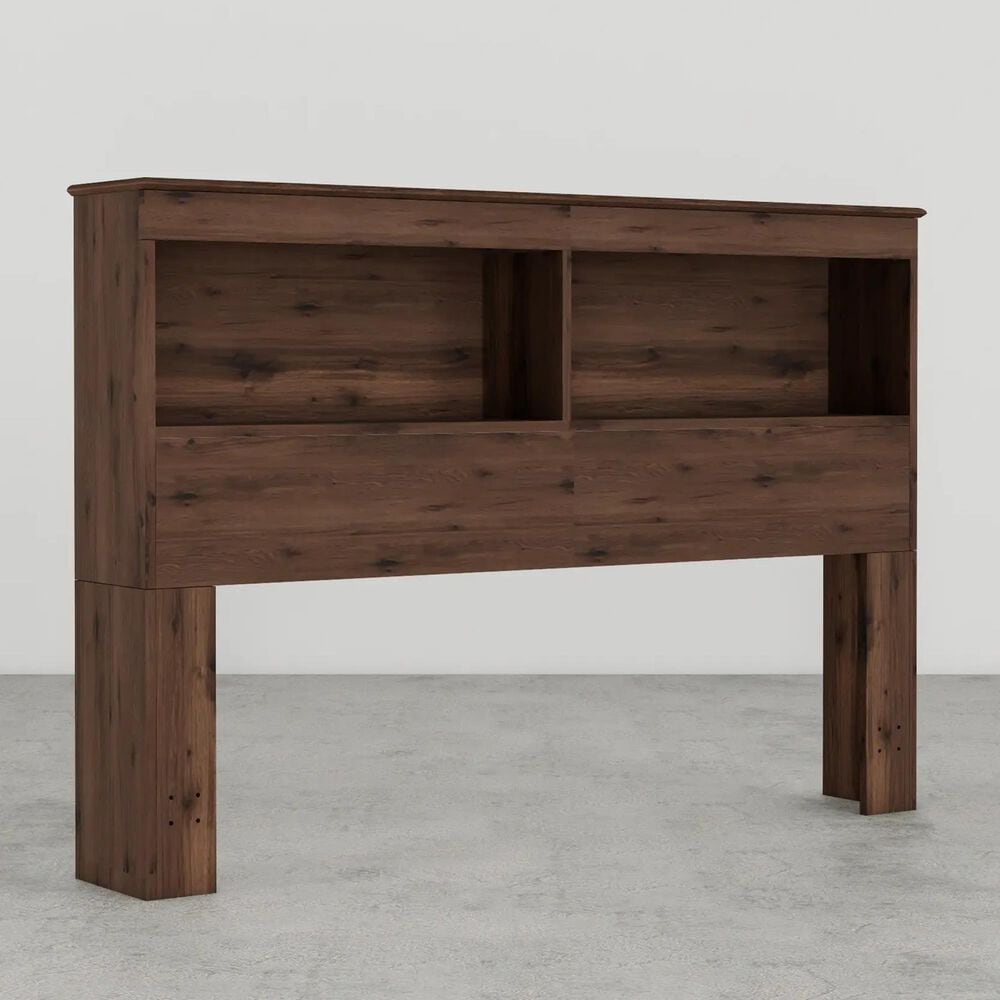 Lemoore Essential Full/Queen Bookcase Headoard in Aspen Oak, , large