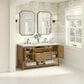 James Martin Vanities Breckenridge 60" Double Bathroom Vanity in Light Natural Oak with 3 cm Arctic Fall Solid Surface Top and Rectangular Sinks, , large