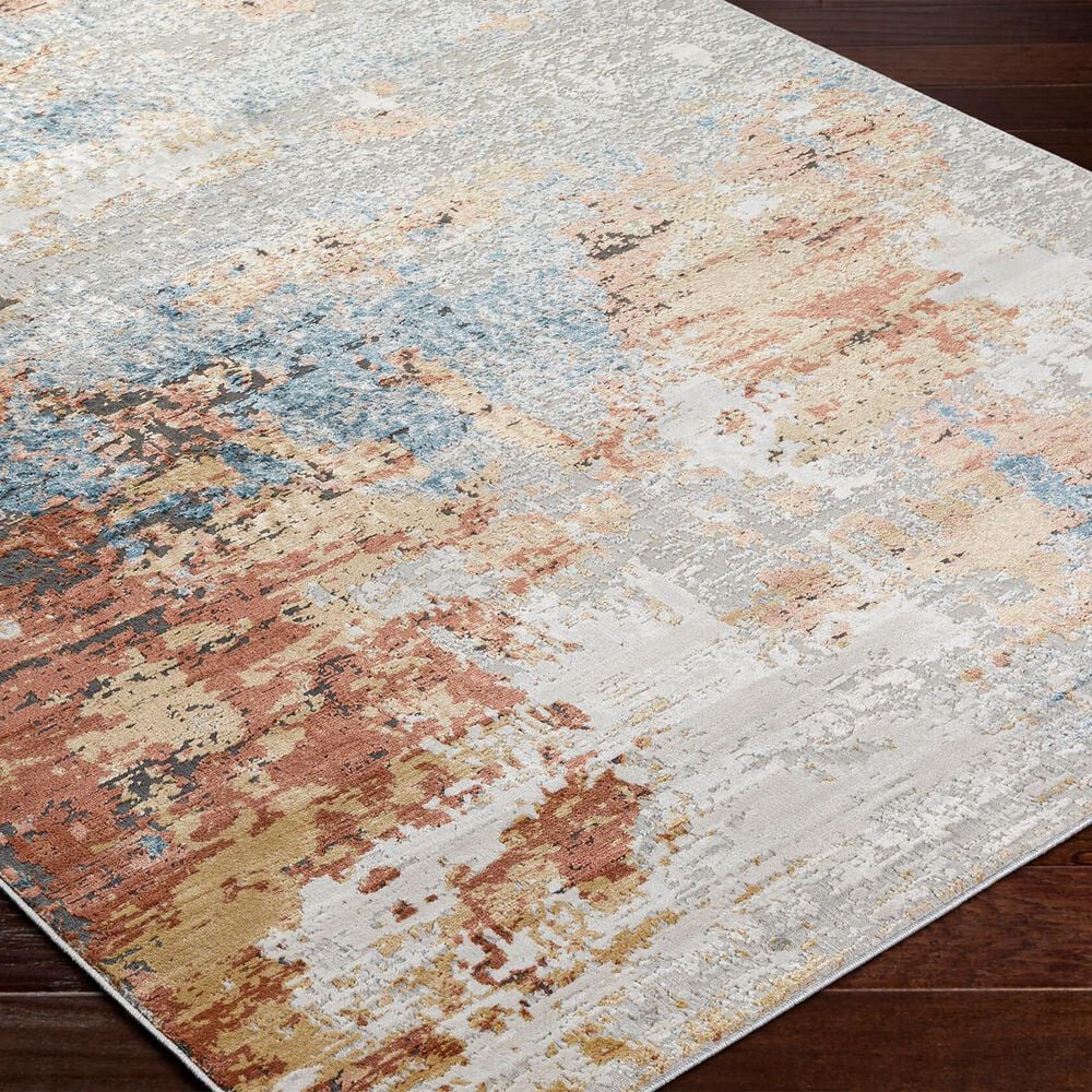 Surya Alpine 8&#39;10&quot; x 12&#39;4&quot; Peach, Blue, Light Gray, Off-White, Charcoal, Medium Gray and Rust Area Rug, , large