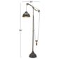Maple and Jade Industrial Floor Lamp in Black and Copper, , large