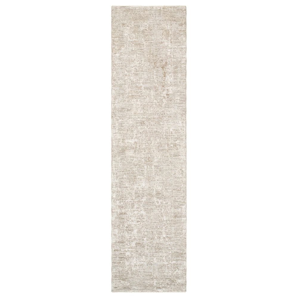 Surya Masterpiece Cream, Medium Gray and Light Gray 2"7" x 10" Runner, , large