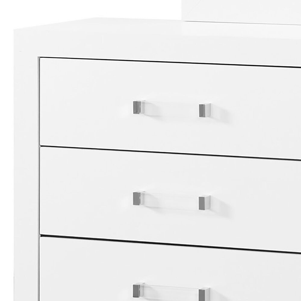 Global Furniture USA Luccia 6-Drawer Dresser and Mirror in White, , large