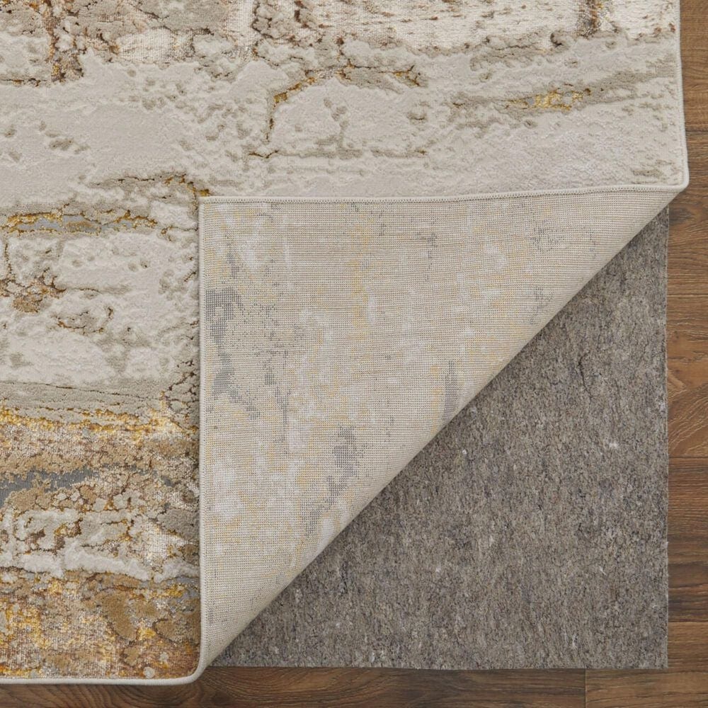 Feizy Aura 9&#39;2&quot; x 12&#39; Gold and Ivory Area Rug, , large