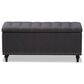 Baxton Studio Kaylee Storage Ottoman Bench in Dark Grey, , large