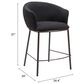 Zuo Modern Essen Counter Stool in Black & Bronze, , large