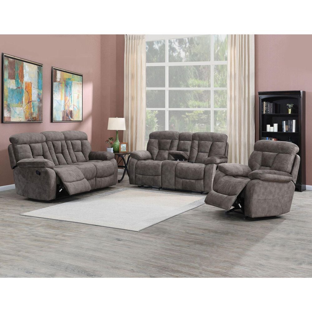 Steve Silver Bogata Manual Reclining Sofa in Majestic Mushroom, , large