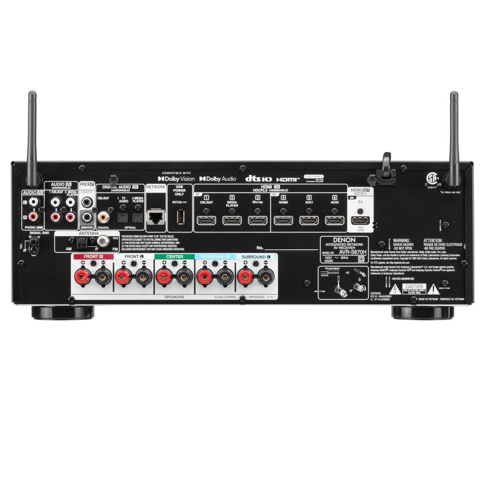 Denon Denon AVRS670H 5.2 channel receiver with Polk Monitor Speakers, , large