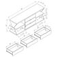 Furniture of America Finn 60" TV Stand in Black and Distressed Gray, , large