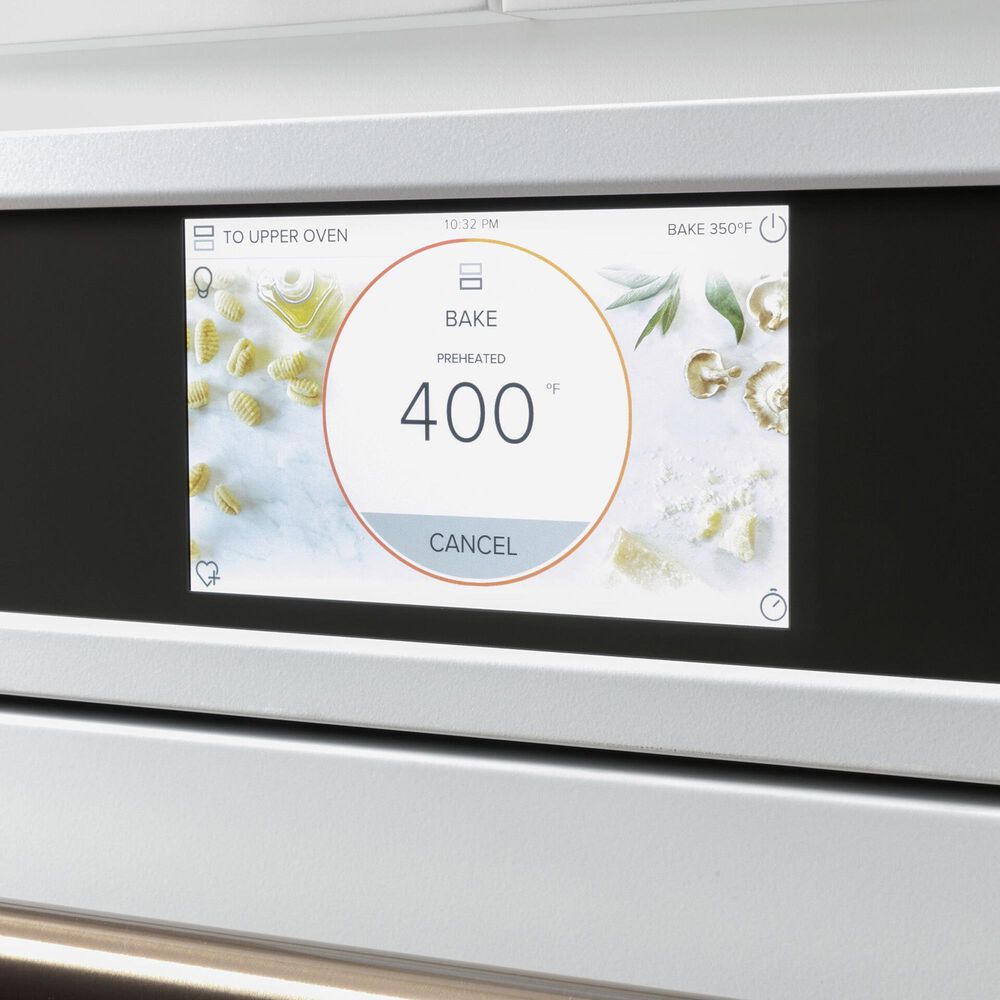 Cafe 30&quot; Smart Double Electric Wall Oven with Convection in Matte White and Brushed Black, , large