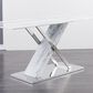 Global Furniture USA Dining Table in Light Grey Silver Marble, , large
