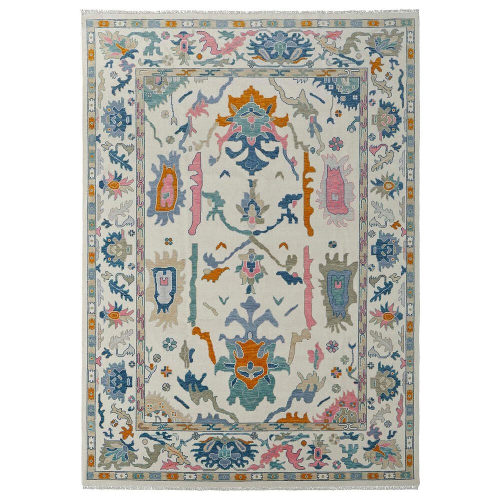 Feizy Karina 8"6" x 11"6" Ivory and Multicolor Area Rug, , large