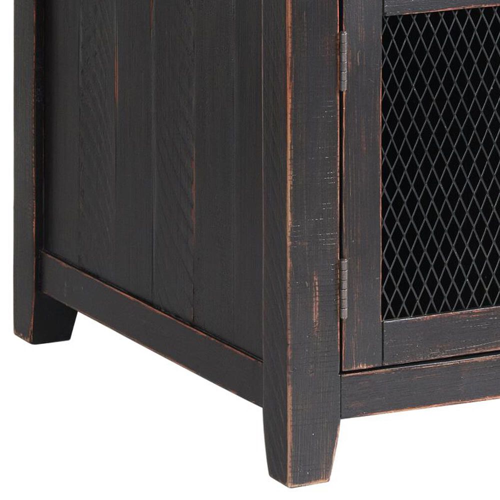 Forma &amp; Co Rustic Chairside Table in Black and Honey, , large