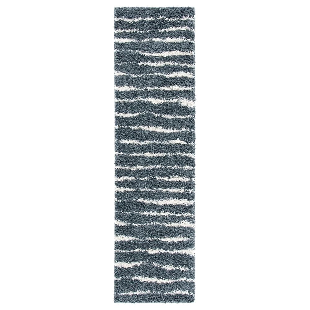 Safavieh Venus Shag 2"2" x 12" Dark Grey and Ivory Runner, , large
