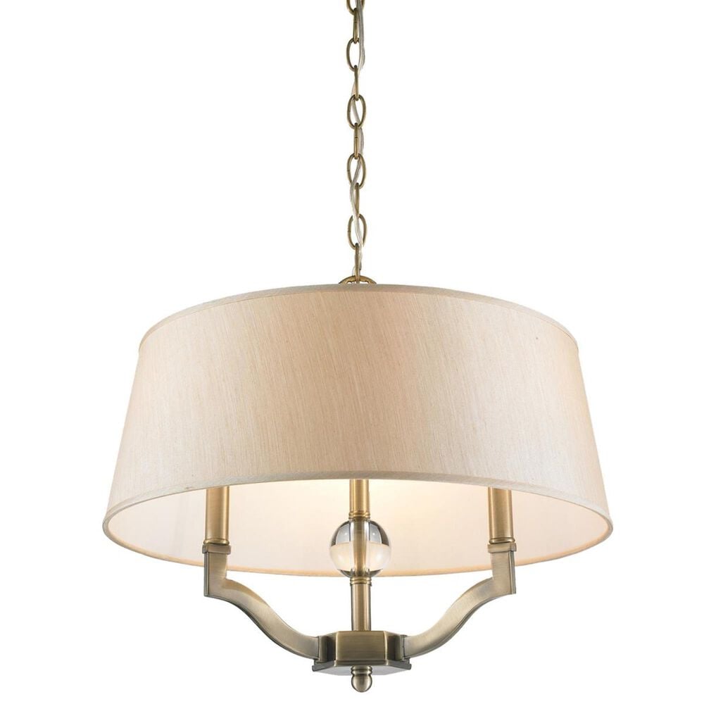 Golden Lighting Waverly Semi-Flush (Convertible) in Aged Brass, , large