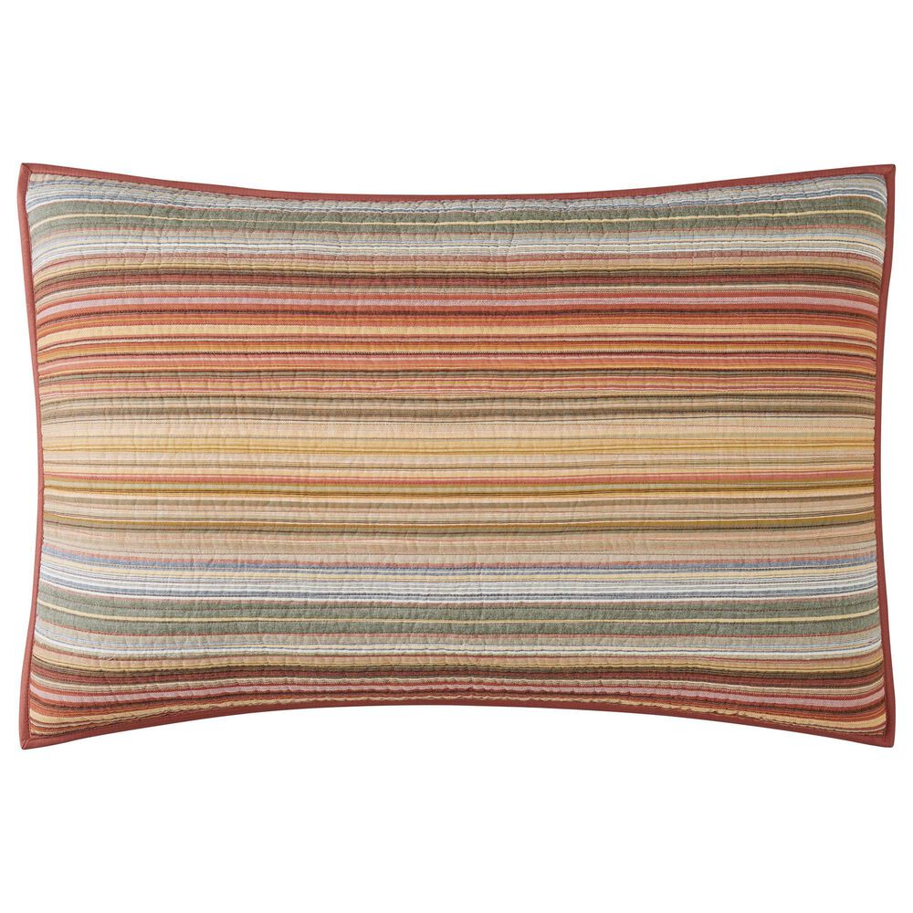 Pem America Sunset Stripe 3-Piece Full/Queen Quilt Set in Orange, , large