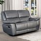 Furniture of America Glarus Manual Reclining Loveseat in Dark Gray, , large