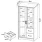 Coaster Cassara 2 Door Wardrobe Cabinet in Latte, , large
