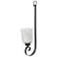 Maple and Jade 31" Handmade Pillar Scroll Indoor/Outdoor Wall Sconce in Matte Black and Clear, , large