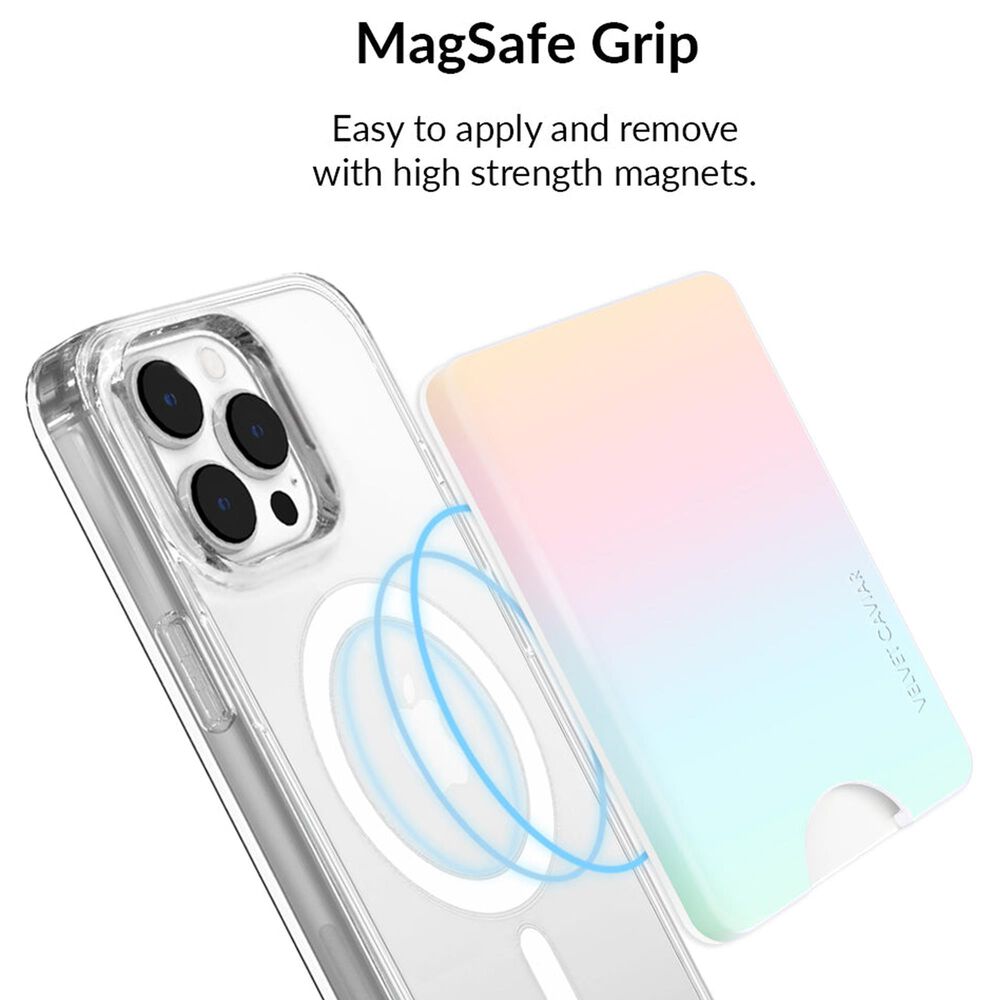 Velvet Caviar MagSafe Phone Wallet in White Opal Leopard, , large
