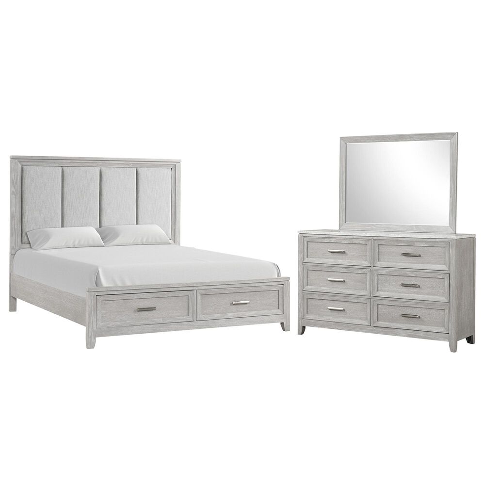 New Heritage Design Fiona 3-Piece King Bedroom Set in Mist Gray, , large