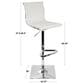 Lumisource Masters Swivel Adjustable Barstool with Grey Cushion in Chrome, , large