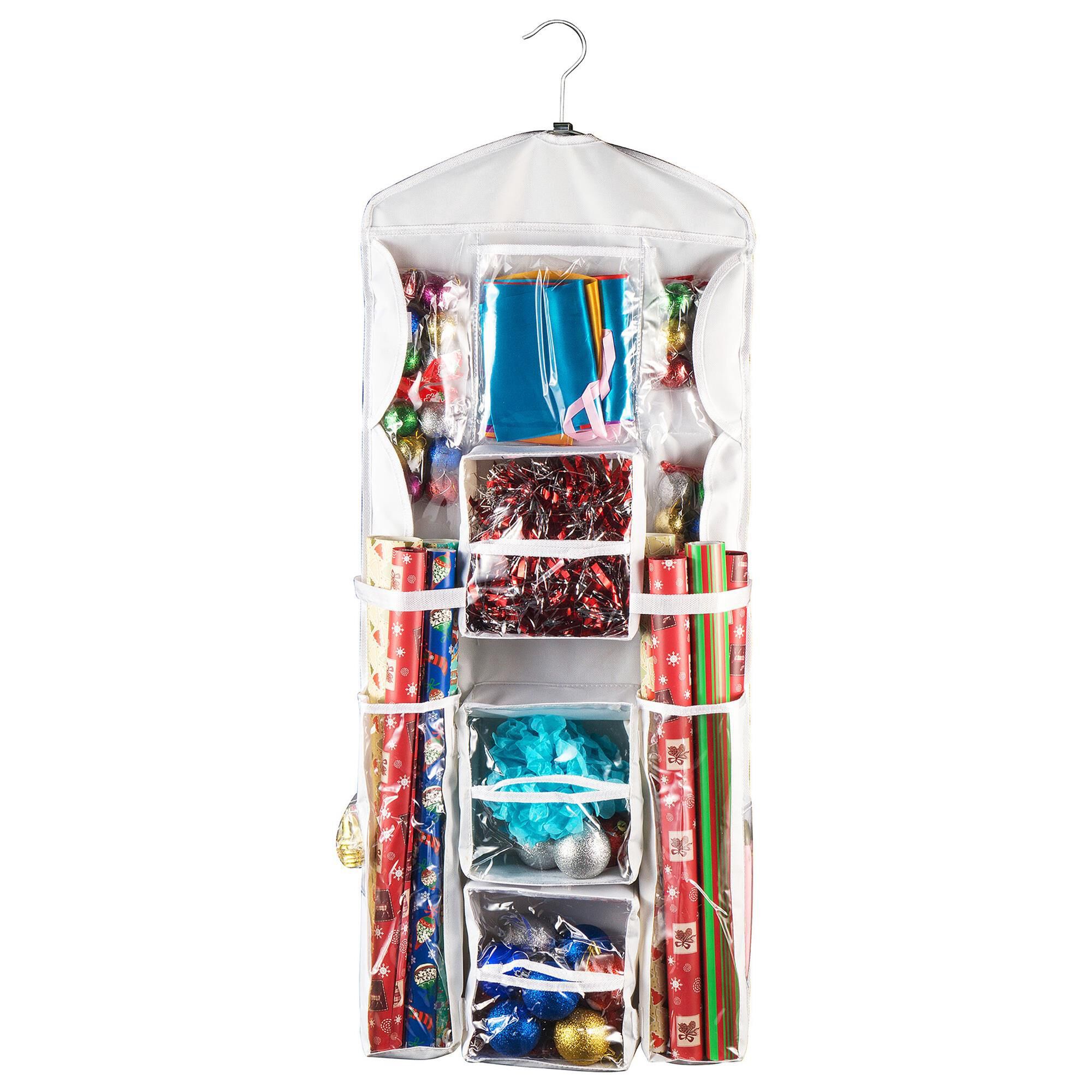 Timberlake Wrapping Paper Storage Organizer in Clear and White