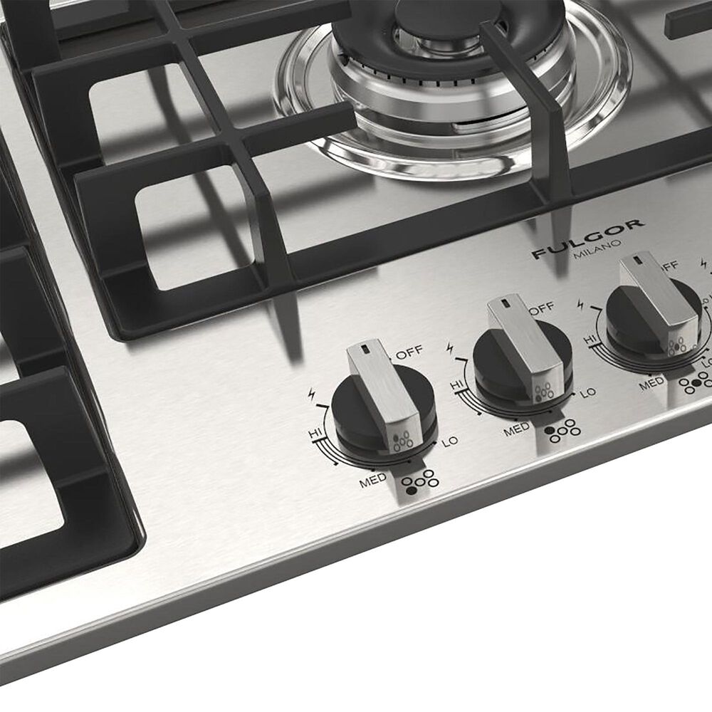 Fulgor Milano 400 Series 36&quot; Gas Cooktop with 5 European Sealed Burners in Stainless Steel, , large
