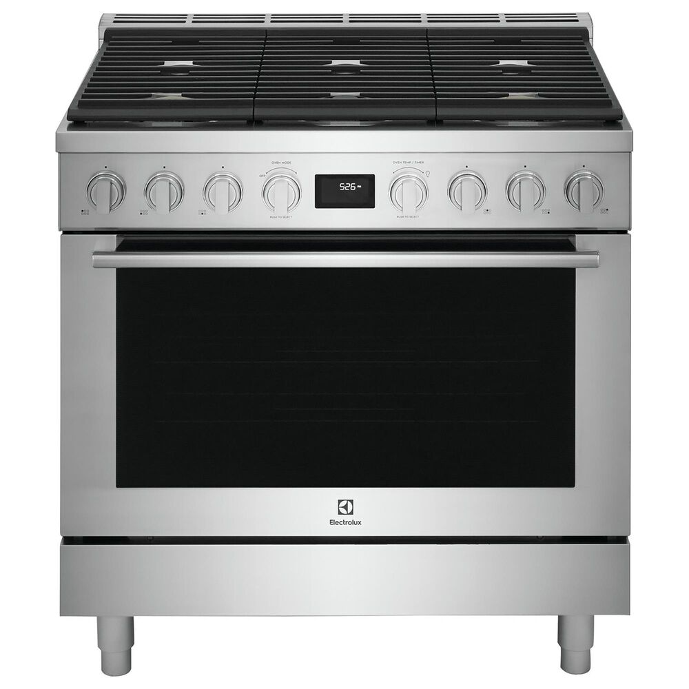 Electrolux 36" Dual-Fuel Freestanding Range with True Convection in Stainless Steel, , large
