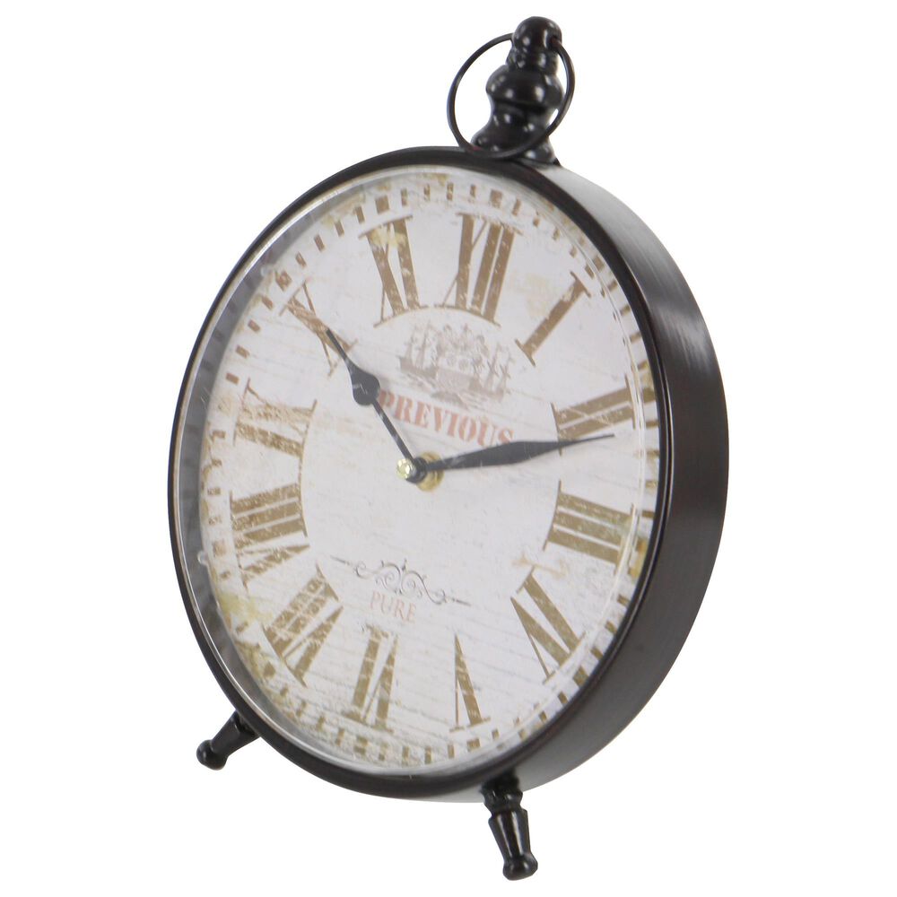 Maple and Jade Vintage Table Clock in Black &#40;Set of 4&#41;, , large