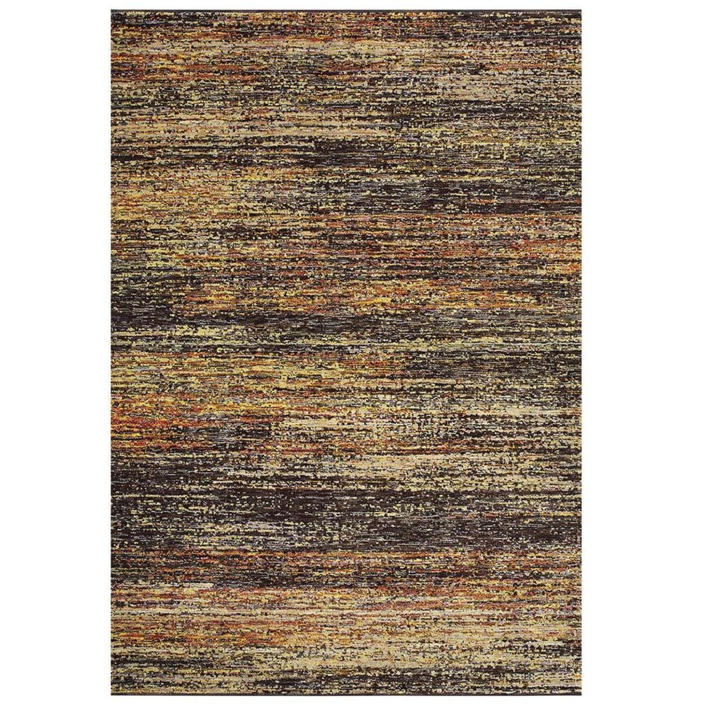 Oriental Weavers Atlas 8037C 10" x 13"2" Gold Area Rug, , large