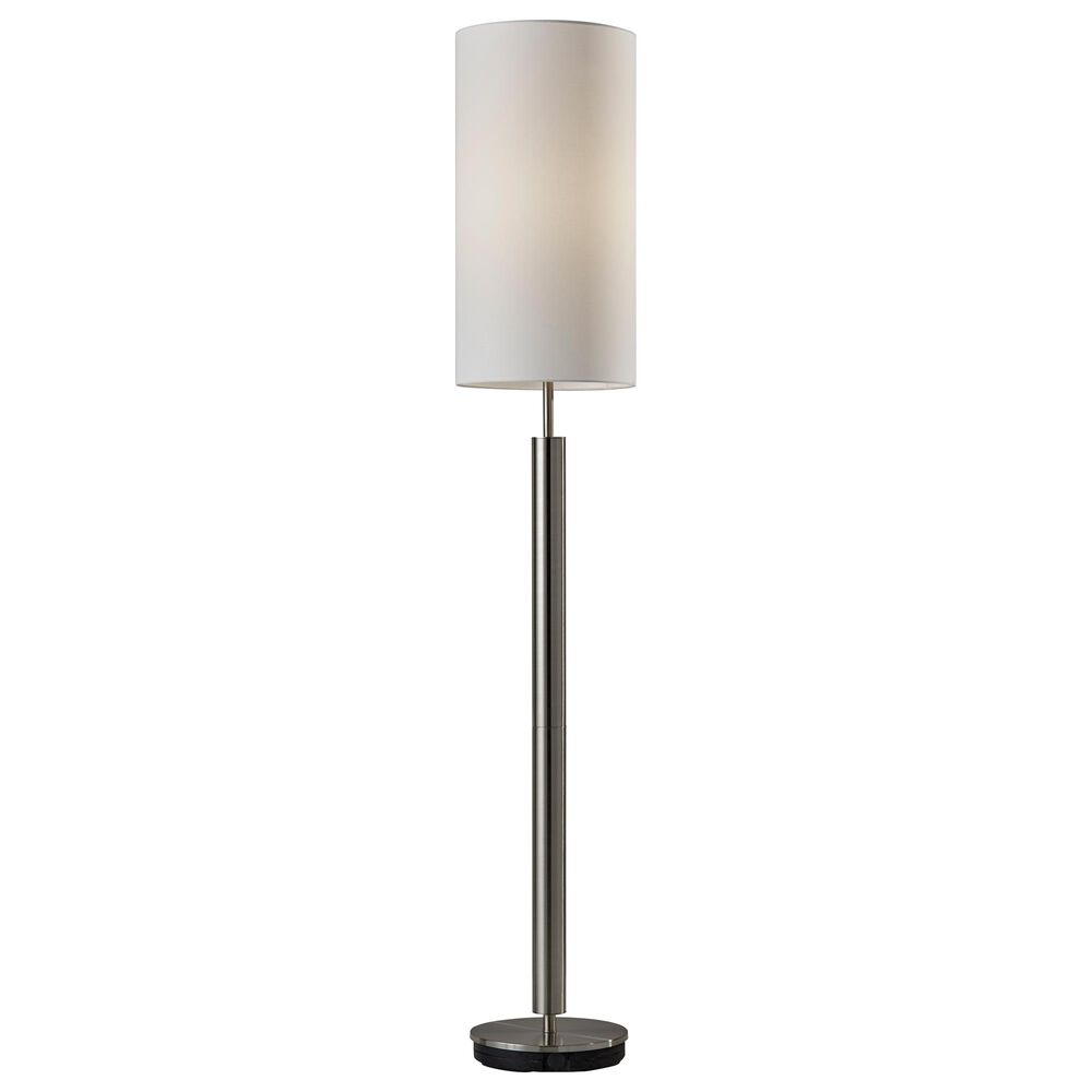 Adesso Hollywood Floor Lamp in Brushed Steel, , large