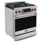 Thor Kitchen Gordon Ramsay 4.55 Cu. Ft. 30" Professional Natural Gas Range with Rose Gold Handle Kit in Stainless Steel, , large