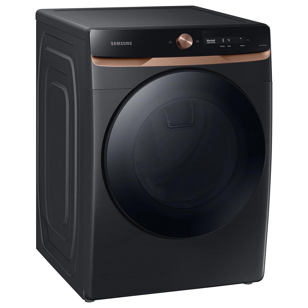 Samsung 7.5 Cu. Ft. AI Smart Dial Electric Dryer with Super Speed Dry and MultiControl in Brushed Black, , large