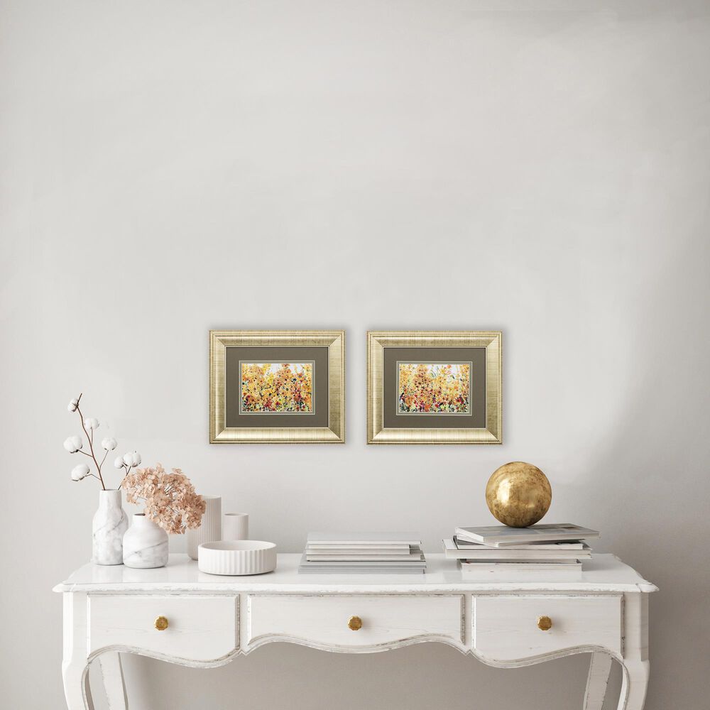 Propac &quot;Golden Summer Garden&quot; Wall Art in Orange &#40;Set of 2&#41;, , large