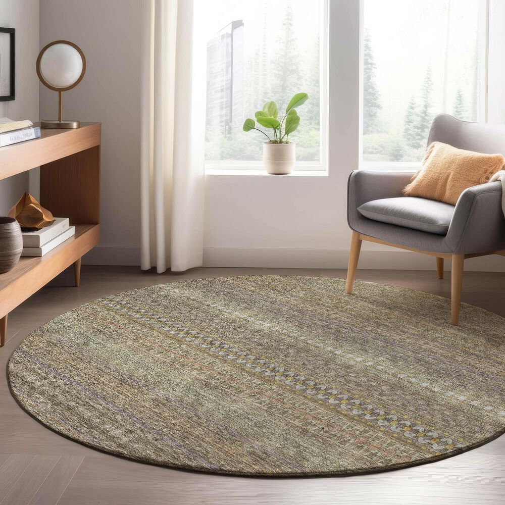 Dalyn Rug Company Trevi TV3 8&#39; Round Khaki Area Rug, , large