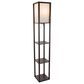 Timberlake Etagere Style Floor Lamp with 3 Tiers in Brown, , large
