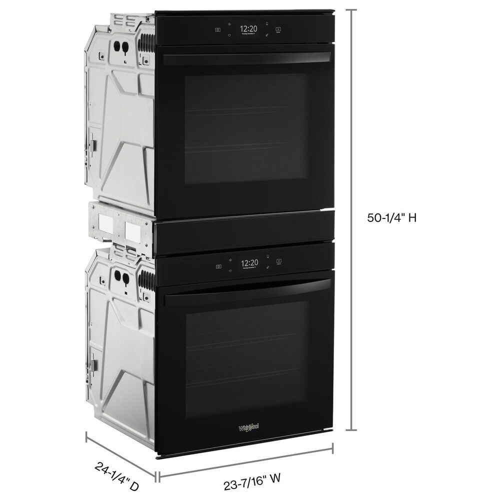 Whirlpool 24" Double Electric Wall Oven with Convection in Black Shop NFM