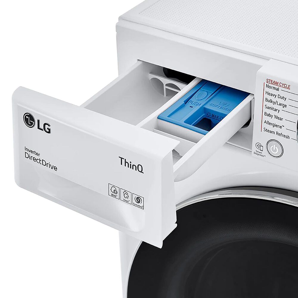 LG 2.4 Cu.Ft. Smart Wi-fi Enabled Compact Front Load All-In-One Washer and Dryer Combo in White, , large