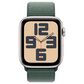 Apple Watch SE GPS 44mm Starlight Aluminum Case with Lake Green Sport Loop, , large