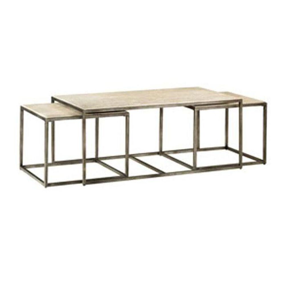 Hammary Travertine Top Coffee Table, , large