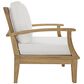 Modway Marina 4-Piece Outdoor Patio Teak Chair and Ottoman Set in Natural White, , large