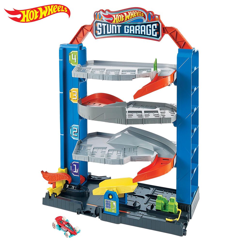 Hot Wheels City Stunt Garage Play Set, , large