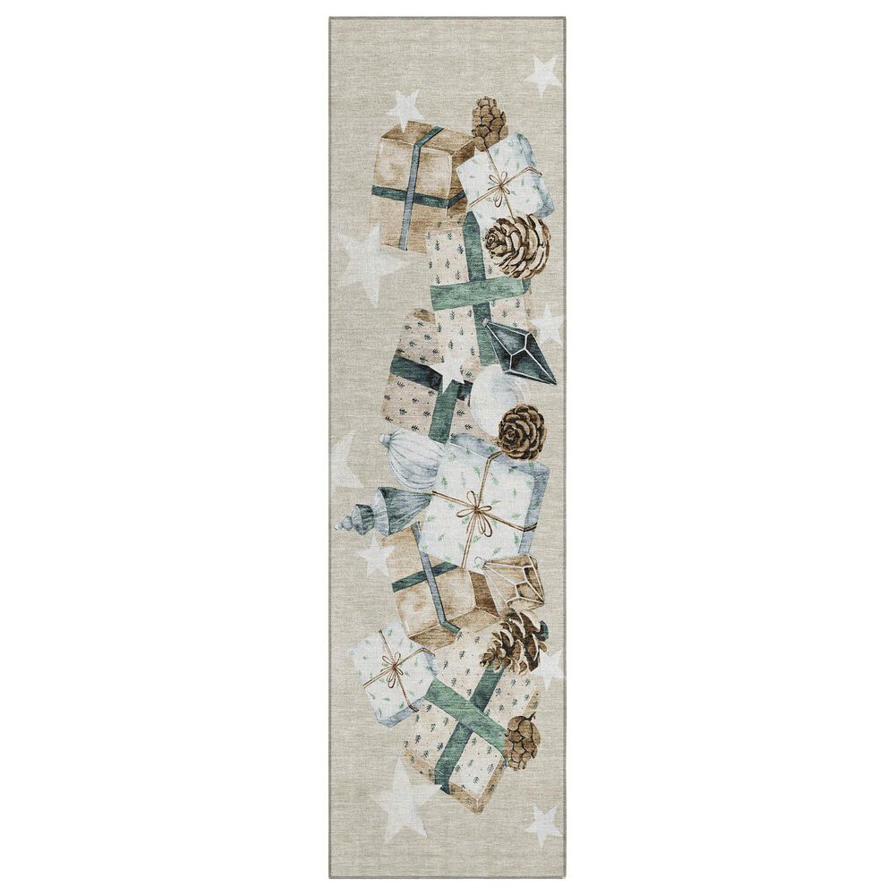 Dalyn Rug Company Wonderland WN33 2"3" x 7"6" Beige Indoor/Outdoor Runner, , large