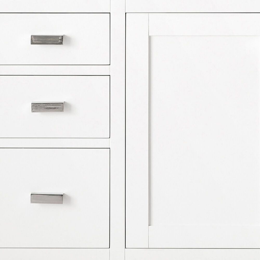 James Martin Vanities Addison 60" Single Bathroom Vanity in Glossy White with 3 cm Ethereal Noctis Quartz Top and Rectangular Sink, , large