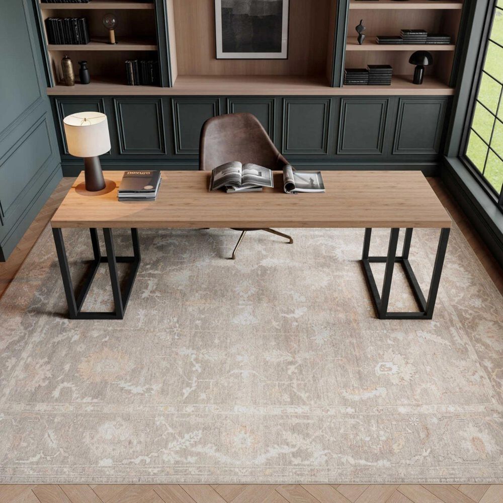 Nourison Vintage Washables Grey 9'10" x 13'2" Area Rug, , large